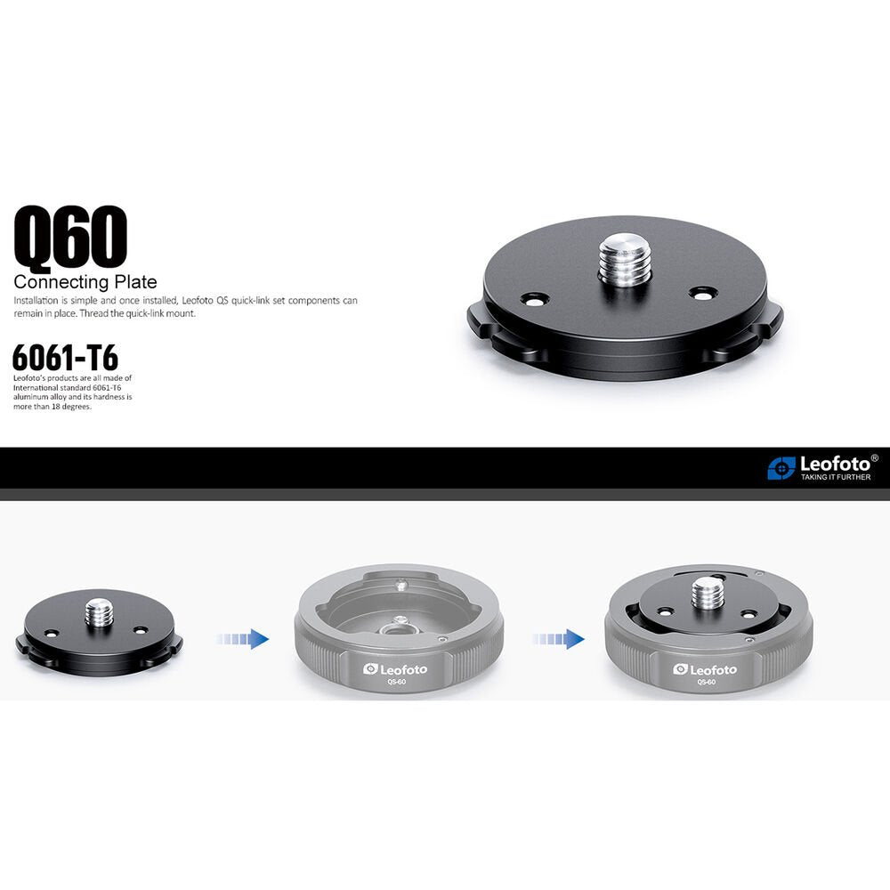 Leofoto QS-60 Quick-Link Tripod Head Quick Release Set image 3