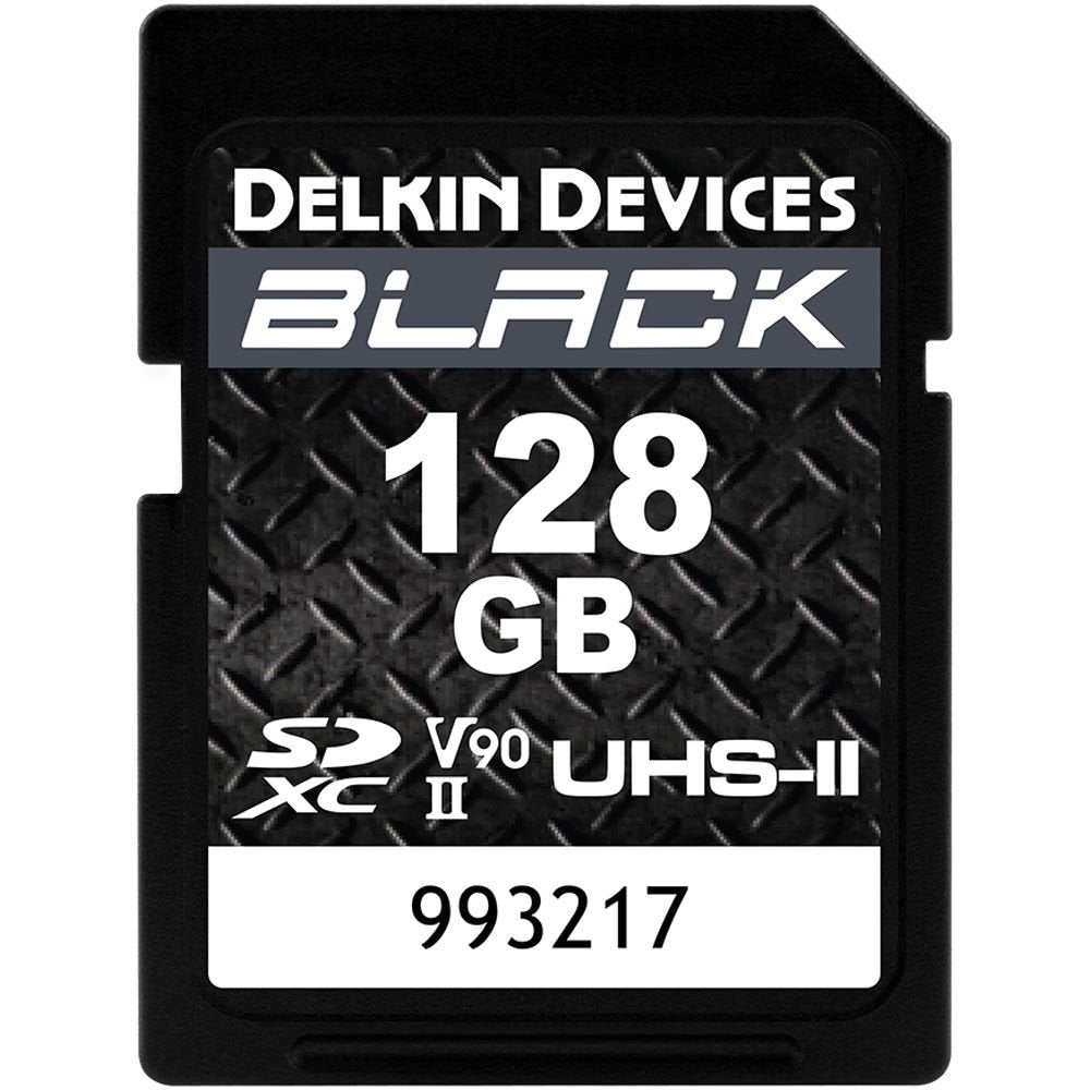 Delkin Devices 128GB BLACK UHS-II SDXC Memory Card image 0