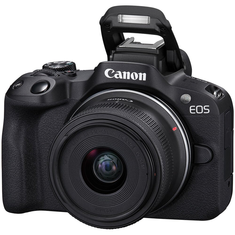 Canon EOS R50 Mirrorless Camera with 18-45mm and 55-210mm Lenses (Black) image 2