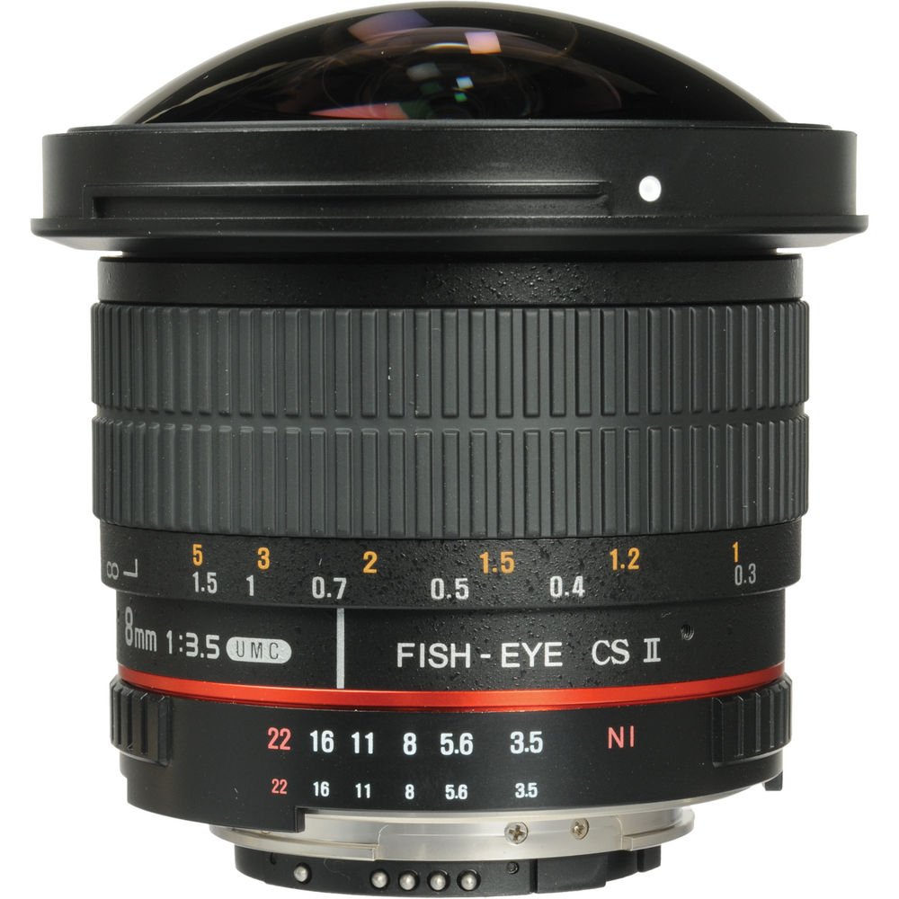 Samyang 8mm f/3.5 HD Fisheye Lens with AE Chip and Removable Hood for Nikon image 0