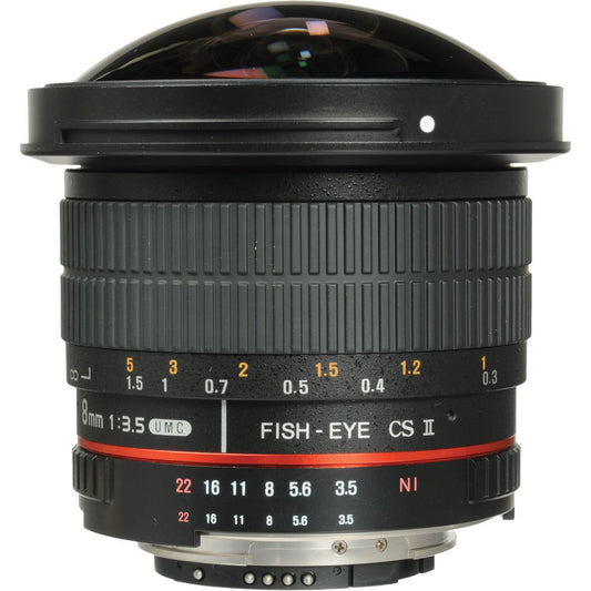Samyang 8mm f/3.5 HD Fisheye Lens with AE Chip and Removable Hood for Nikon image 0