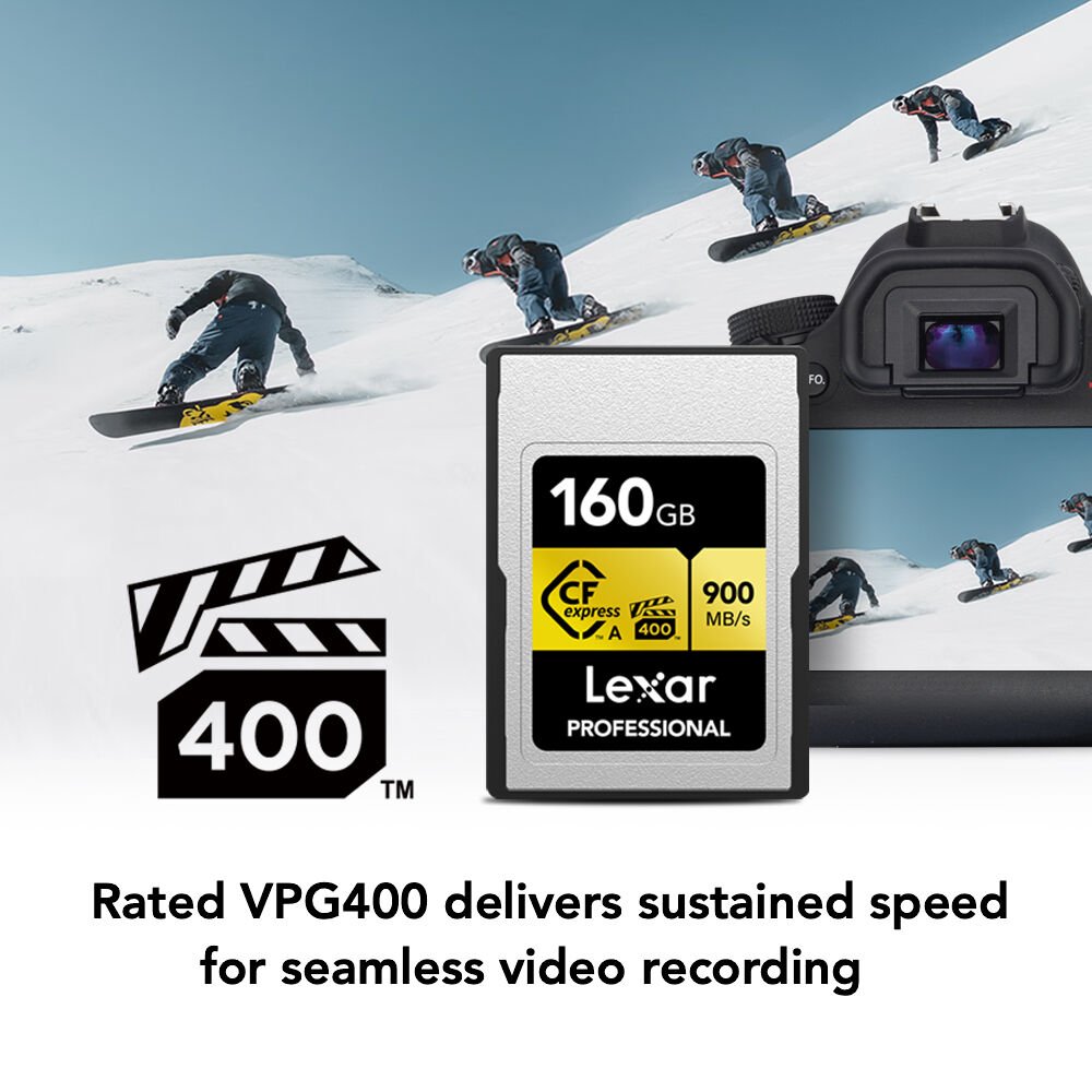 Lexar 160GB Professional CFexpress Type A Card GOLD Series image 3