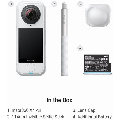 Insta360 X4 Air 360° Action Cam Starter Bundle (Arctic White) image 0