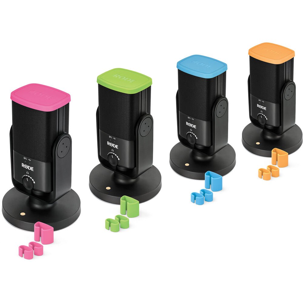 RODE COLORS Color-Coded Caps and Cable Clips for NT-USB Mini Microphones image 1
