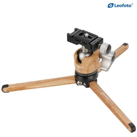 Leofoto MT-01 Mini Tripod with LH-25 Ball Head Wooden image 0