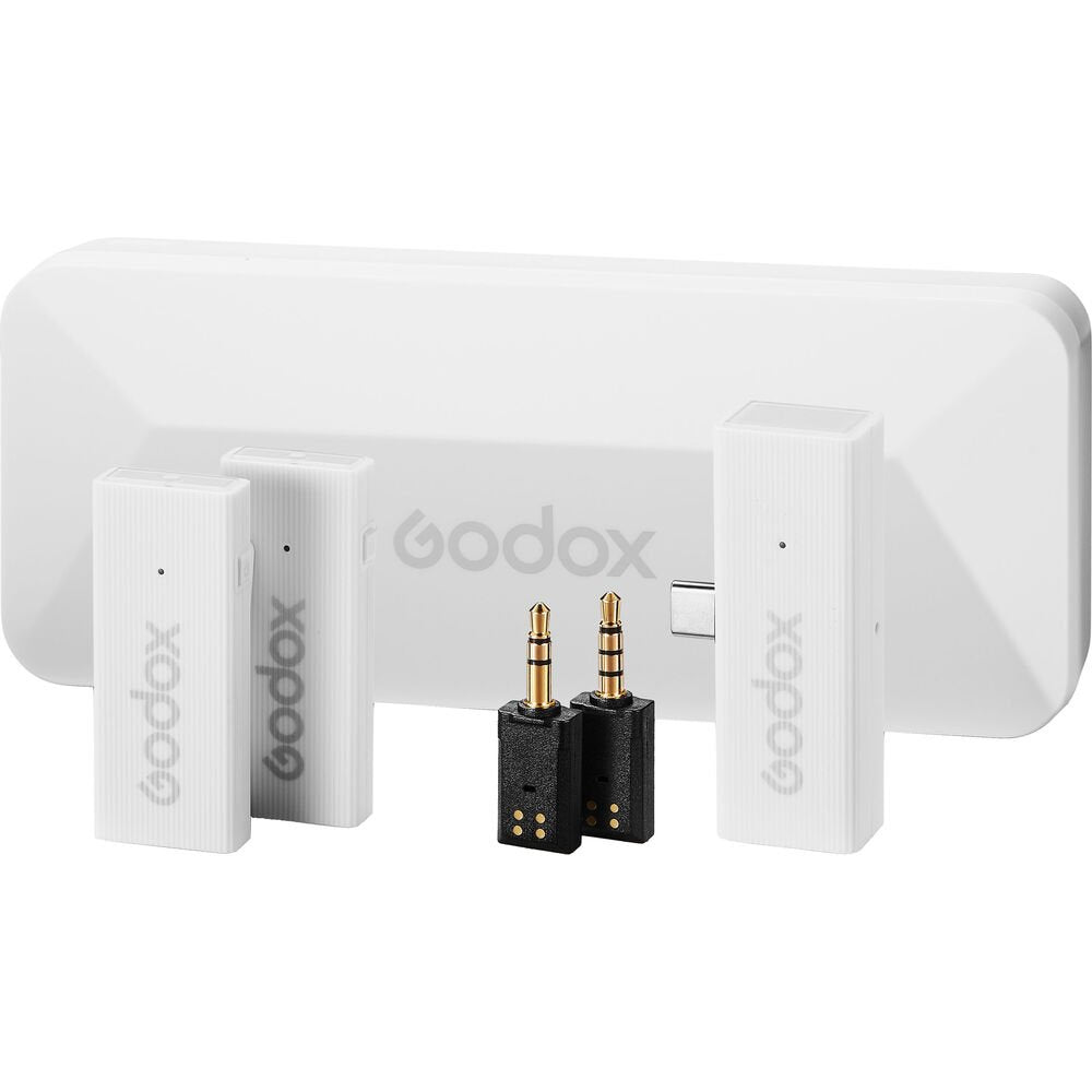 Godox MoveLink Mini UC 2-Person Wireless Microphone System for Cameras & Mobile Devices - WHITE image