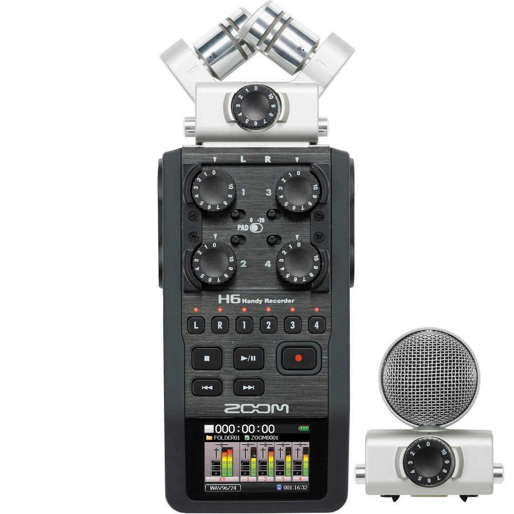 Zoom H6 6-Input / 6-Track Portable Handy Recorder with Interchangeable Mic Capsules image 1