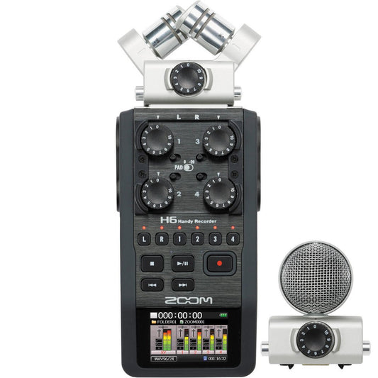 Zoom H6 6-Input / 6-Track Portable Handy Recorder with Interchangeable Mic Capsules image 1