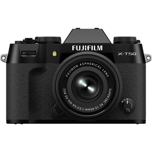 FUJIFILM X-T50 Mirrorless Camera with XC 15-45mm f/3.5-5.6 Lens (Black) image 0