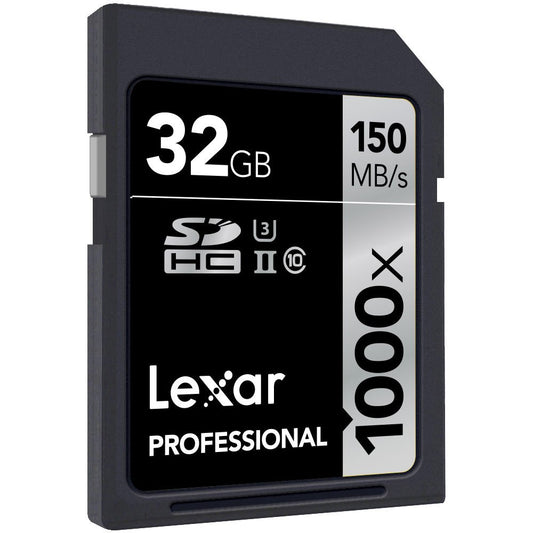 Lexar 32GB Professional 1000x UHS-II SDHC Memory Card image 1