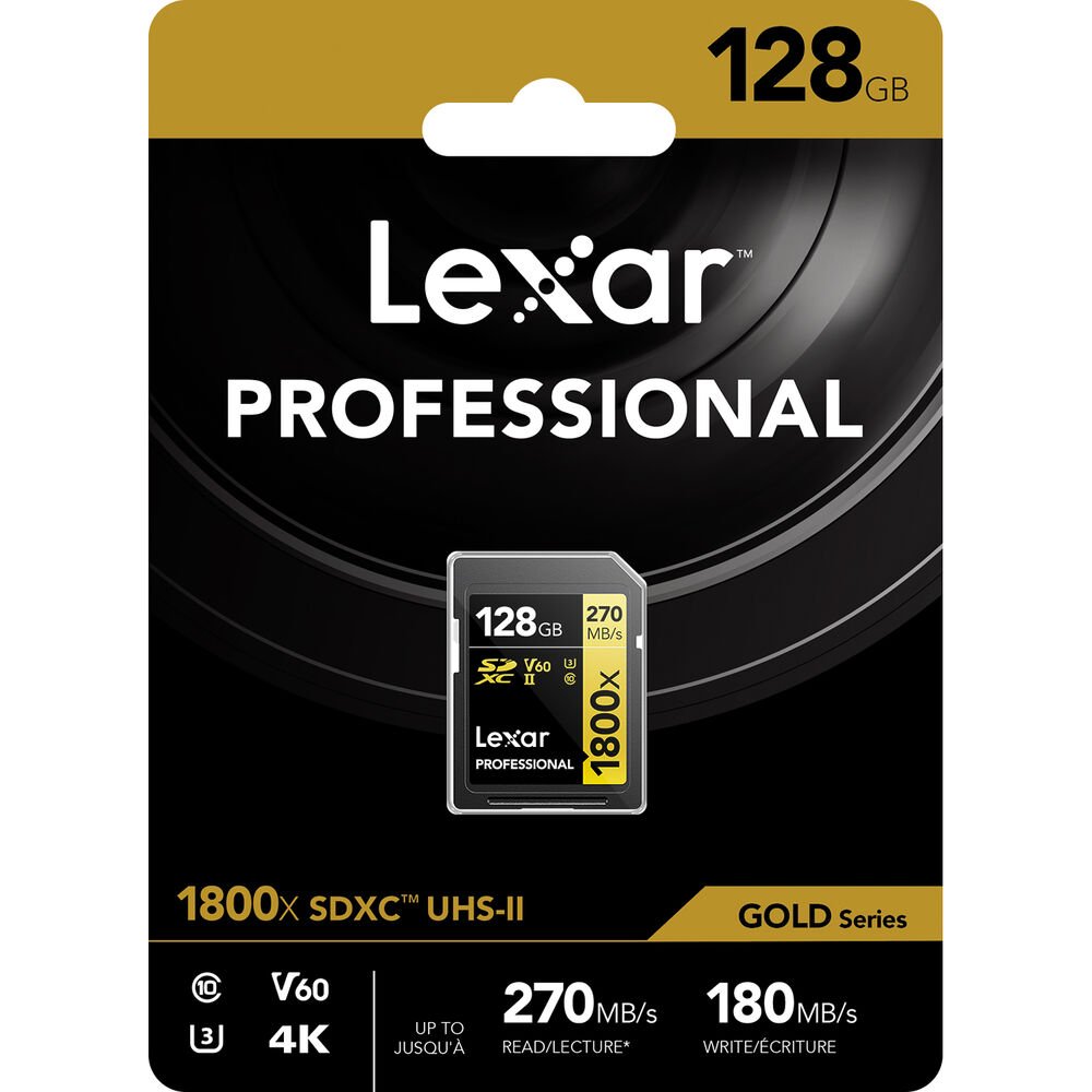 Lexar 128GB Professional 1800x UHS-II SDXC Memory Card (GOLD Series) image 4