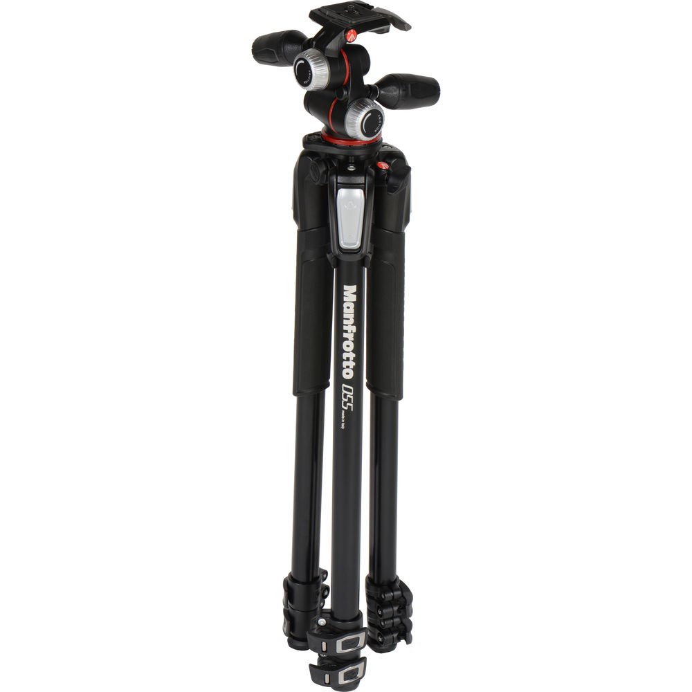 Manfrotto MK055XPRO3-3W Aluminum Tripod with 3-Way Pan/Tilt Head image 4