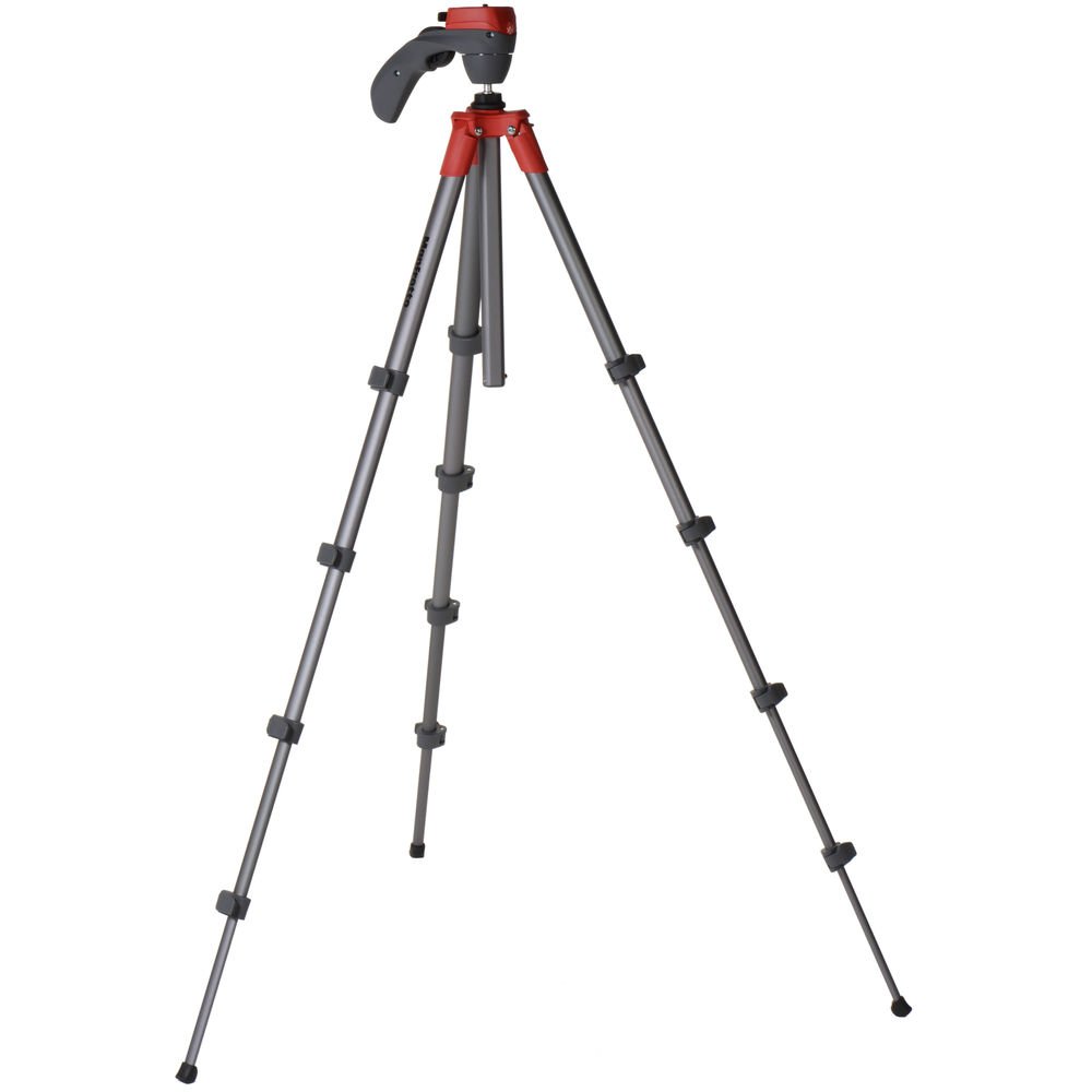 Manfrotto Compact Action Aluminum Tripod (Red) image 6