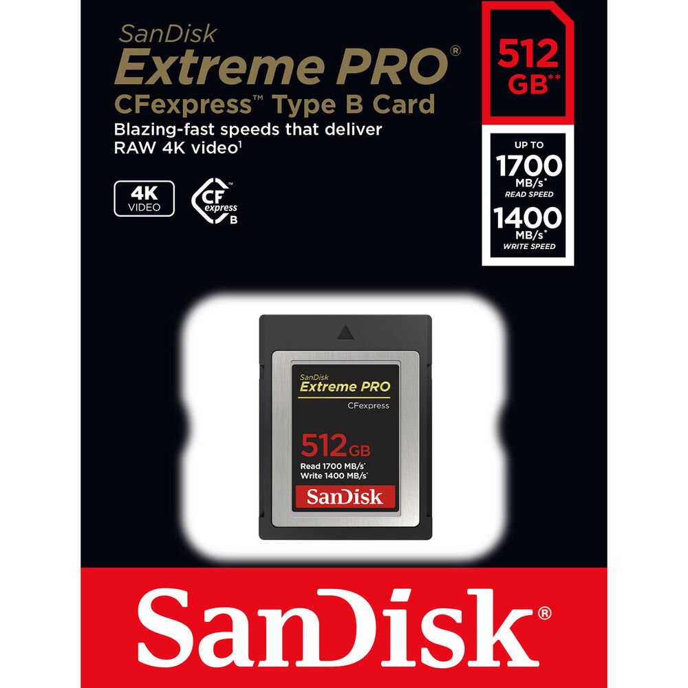 SanDisk 512GB Extreme PRO CFexpress Card Type B image 3