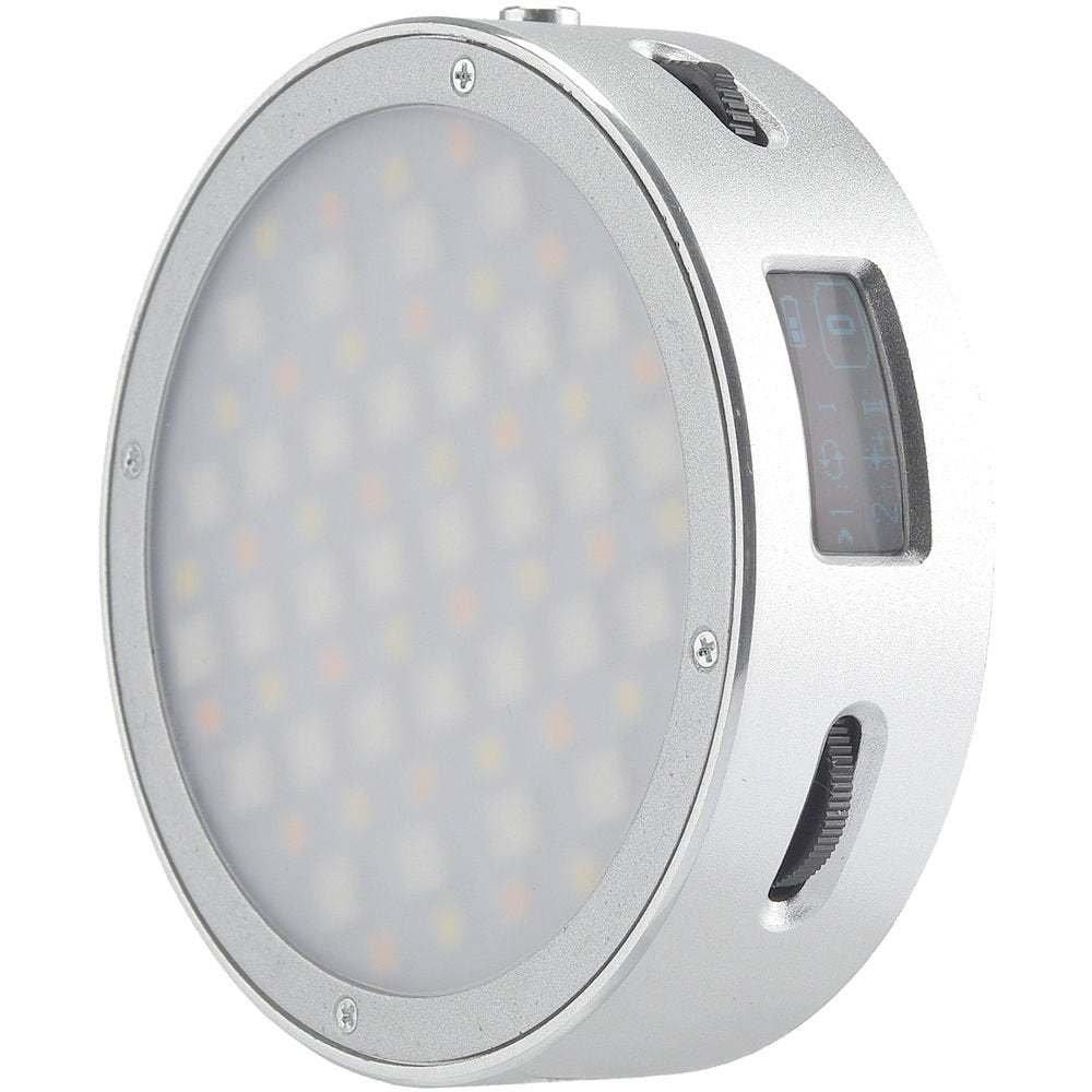 Godox Round Mini RGB LED Magnetic Light (Silver) image 1