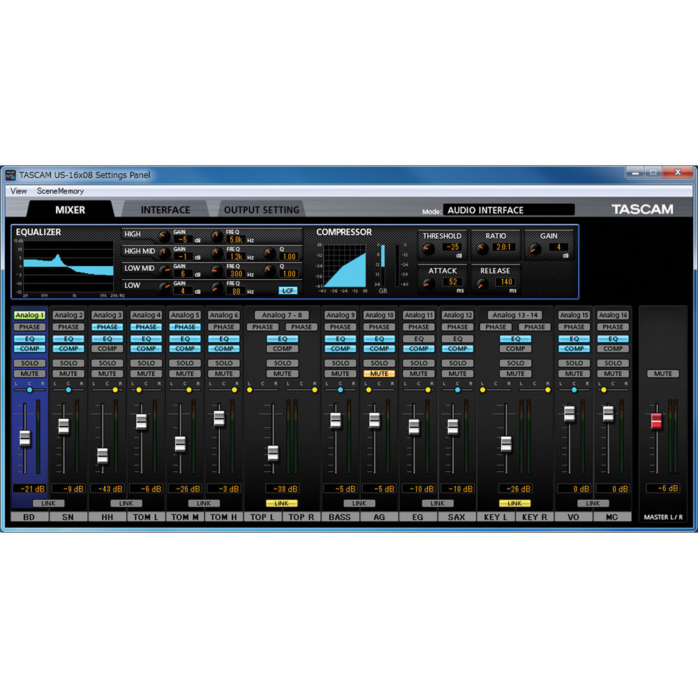 TASCAM US-16x08 USB Audio/MIDI Interface image 2