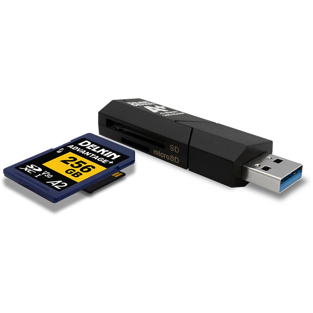 Delkin Devices USB 3.1 Gen 1 SD & microSD A2 Memory Card Reader image 2