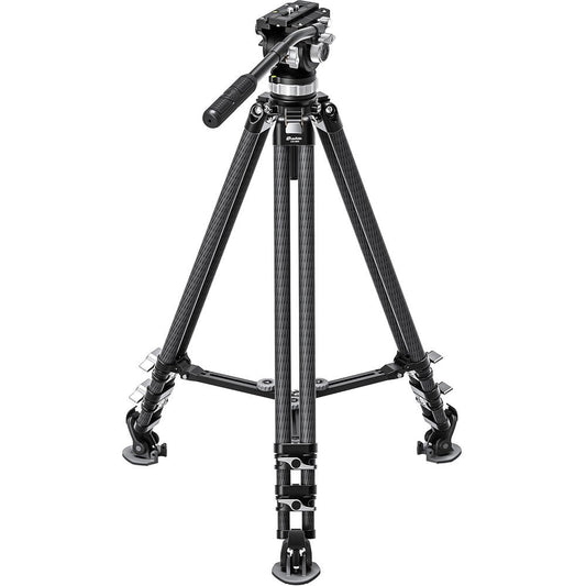 Leofoto LVC-253C Carbon Fiber Twin Leg Tripod with BV-15 Video Head System image 0