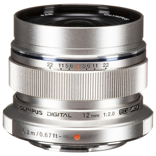 Olympus M.Zuiko Digital ED 12mm f/2 Lens (Silver) image 0