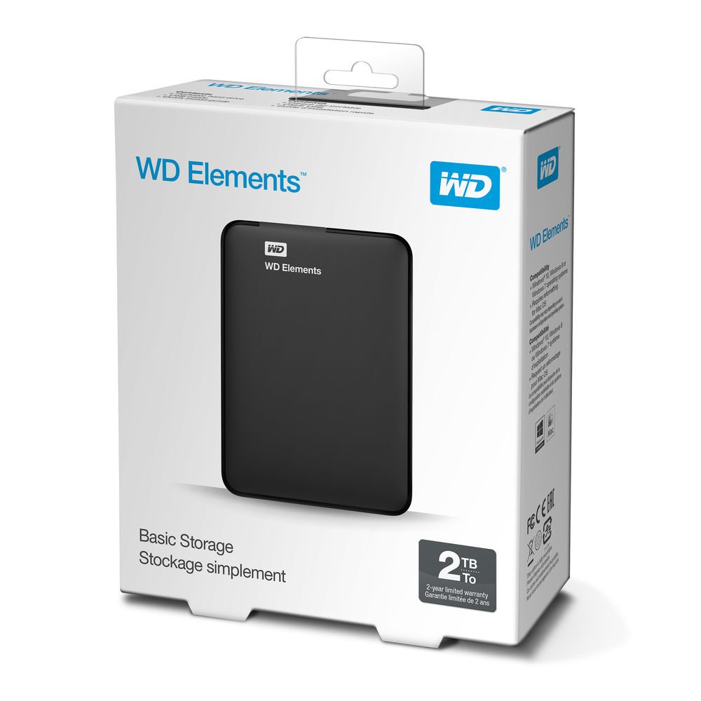 WD 2TB Elements Portable USB 3.0 External Hard Drive image 0