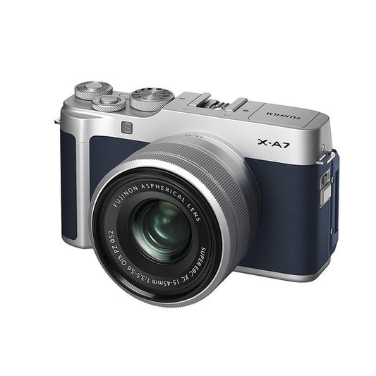 FUJIFILM X-A7 Mirrorless Digital Camera with 15-45mm Lens (Navy Blue) image 1
