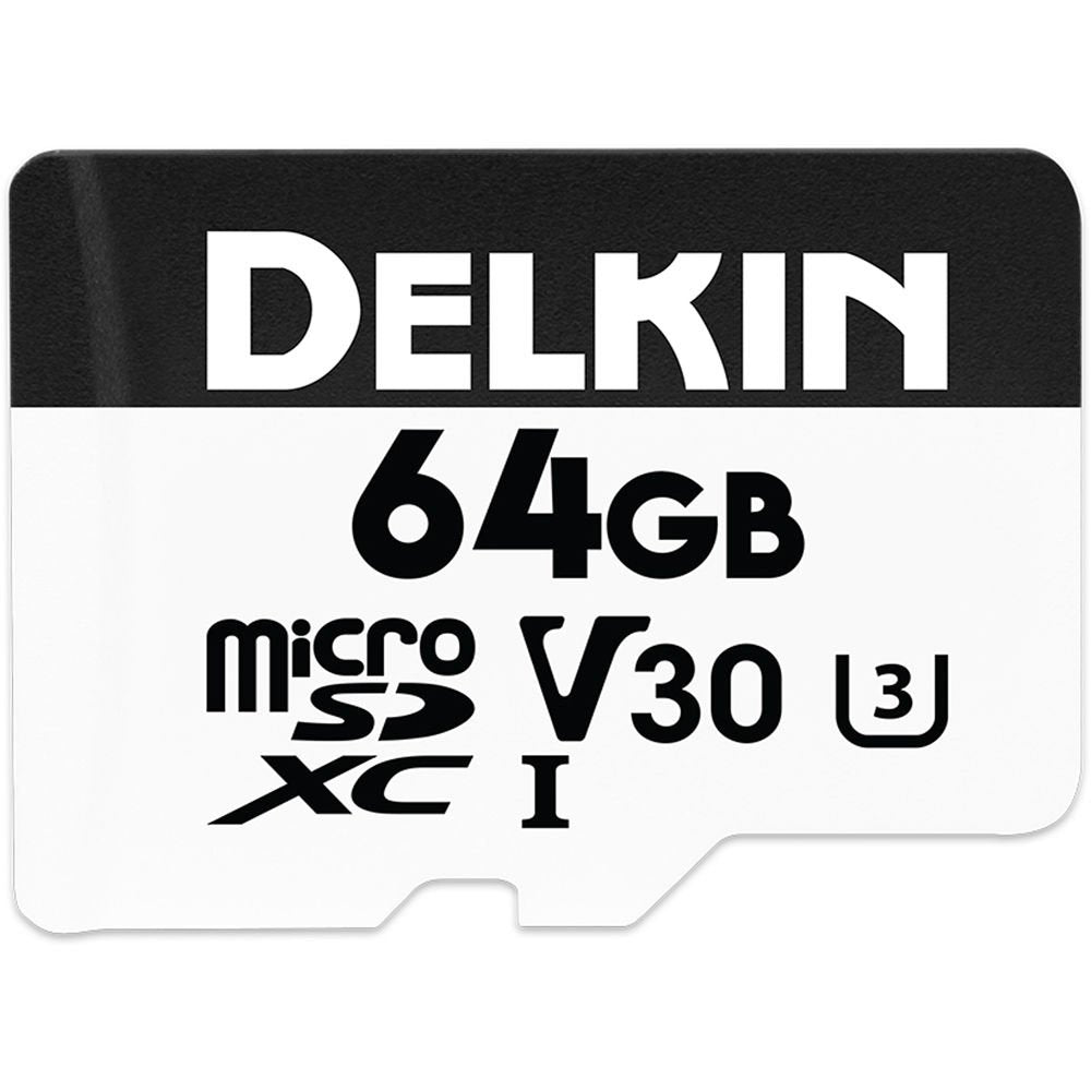 Delkin Devices 64GB Advantage UHS-I microSDXC Memory Card with SD Adapter image 0