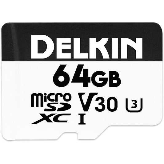 Delkin Devices 64GB Advantage UHS-I microSDXC Memory Card with SD Adapter image 0