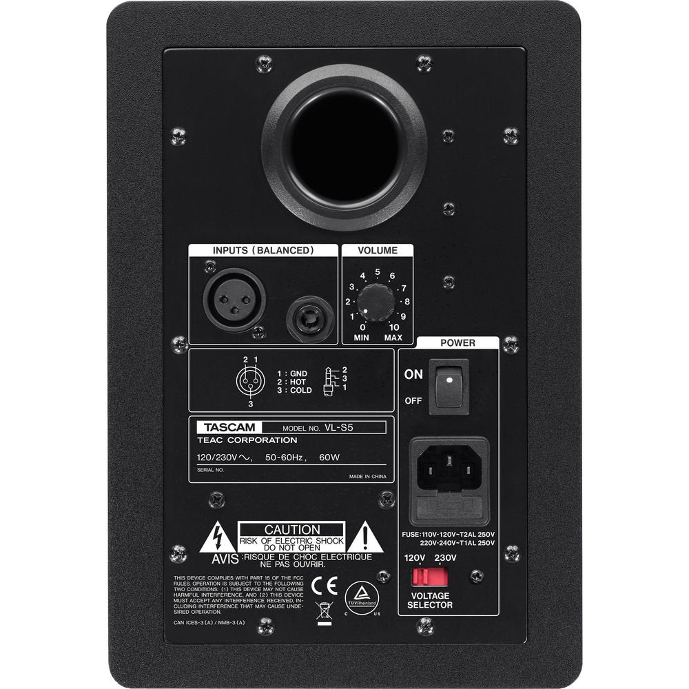 Tascam VL-S5 Powered Studio Monitor with 5.25" Kevlar Woofer image 3