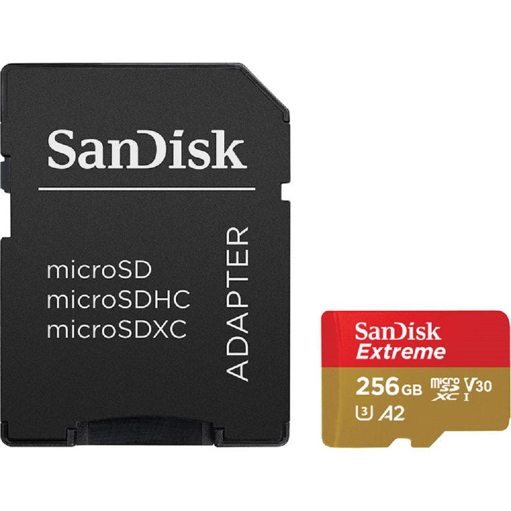 SanDisk 256GB Extreme UHS-I microSDXC Memory Card with SD Adapter image 2