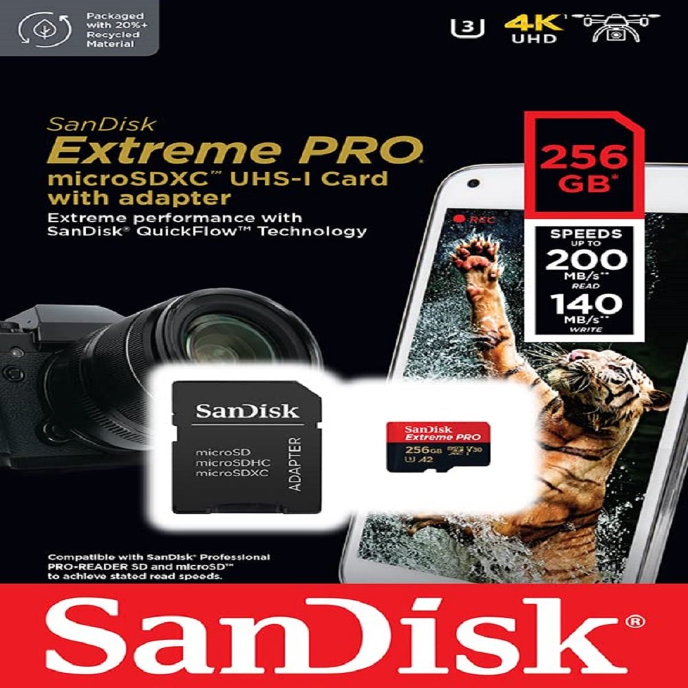 SanDisk 256GB MicroSD Extreme Pro Memory Card image 2