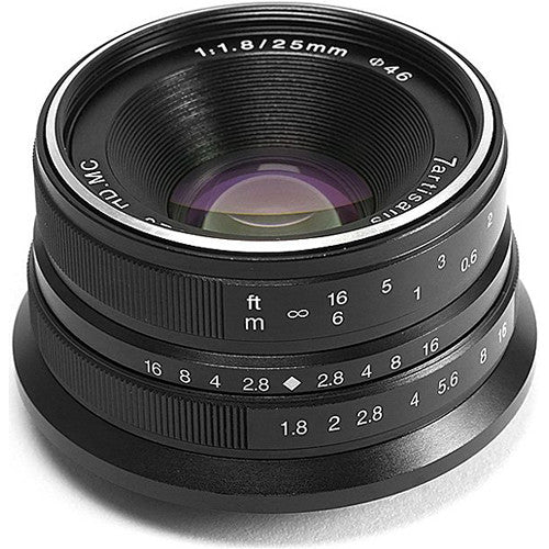 7Artisans 25mm f/1.8 Lens (Fujifilm X, Black) image 1