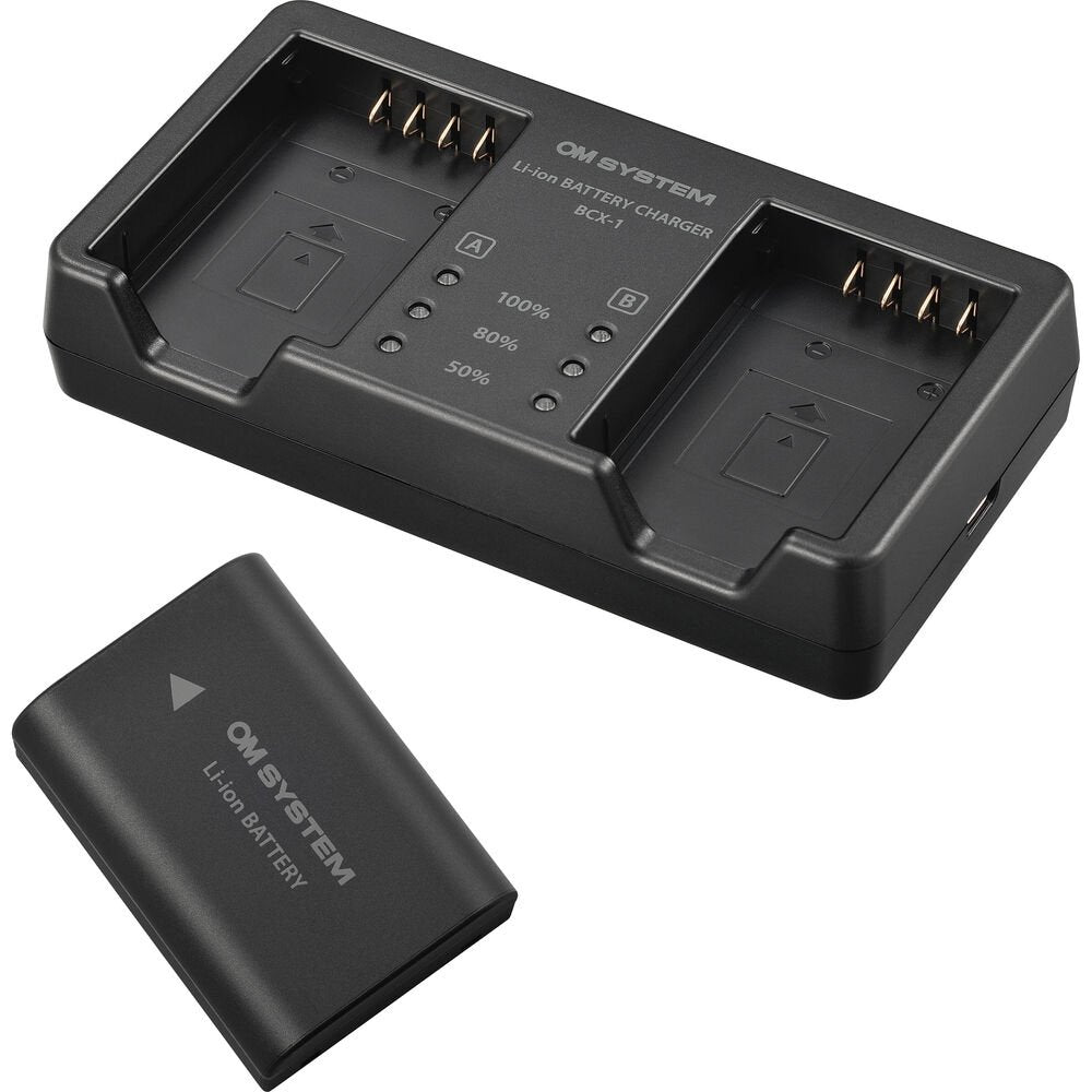 OM SYSTEM SBCX-1 Lithium-Ion Battery and Charger Kit image 0