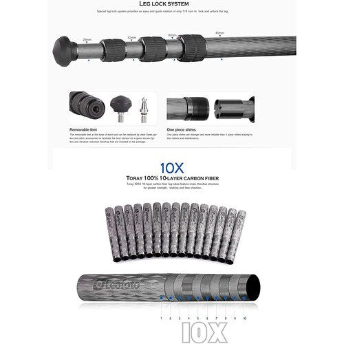 Leofoto DC-404C Center Column for LN-404C, LM-404C, LM-405C, and LM-402C Tripods image 2