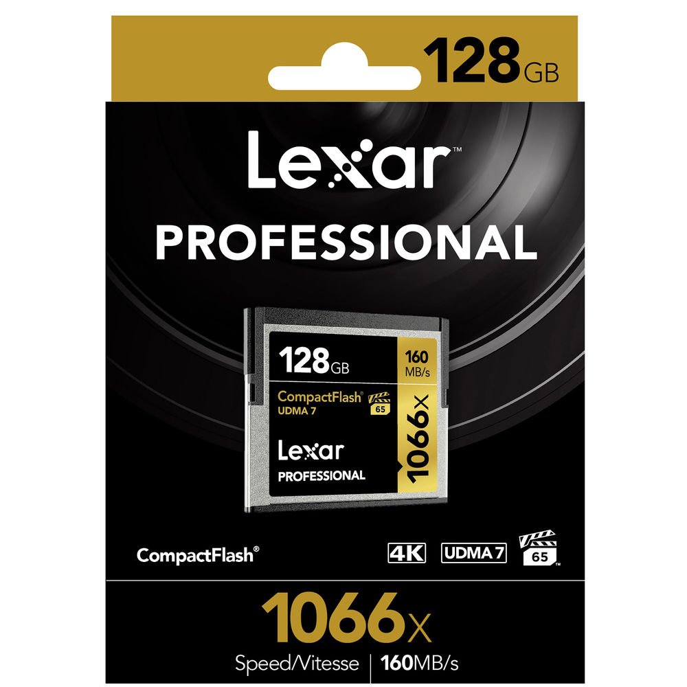 Lexar 128GB Professional 1066x CompactFlash Memory Card image 1