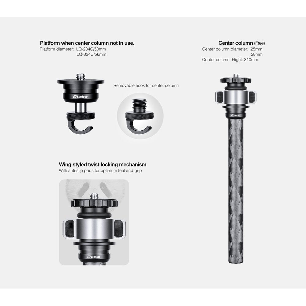 Leofoto Mr. Q LQ-365C+LH-47 Carbon Fiber Tripod with Ball Head image 1