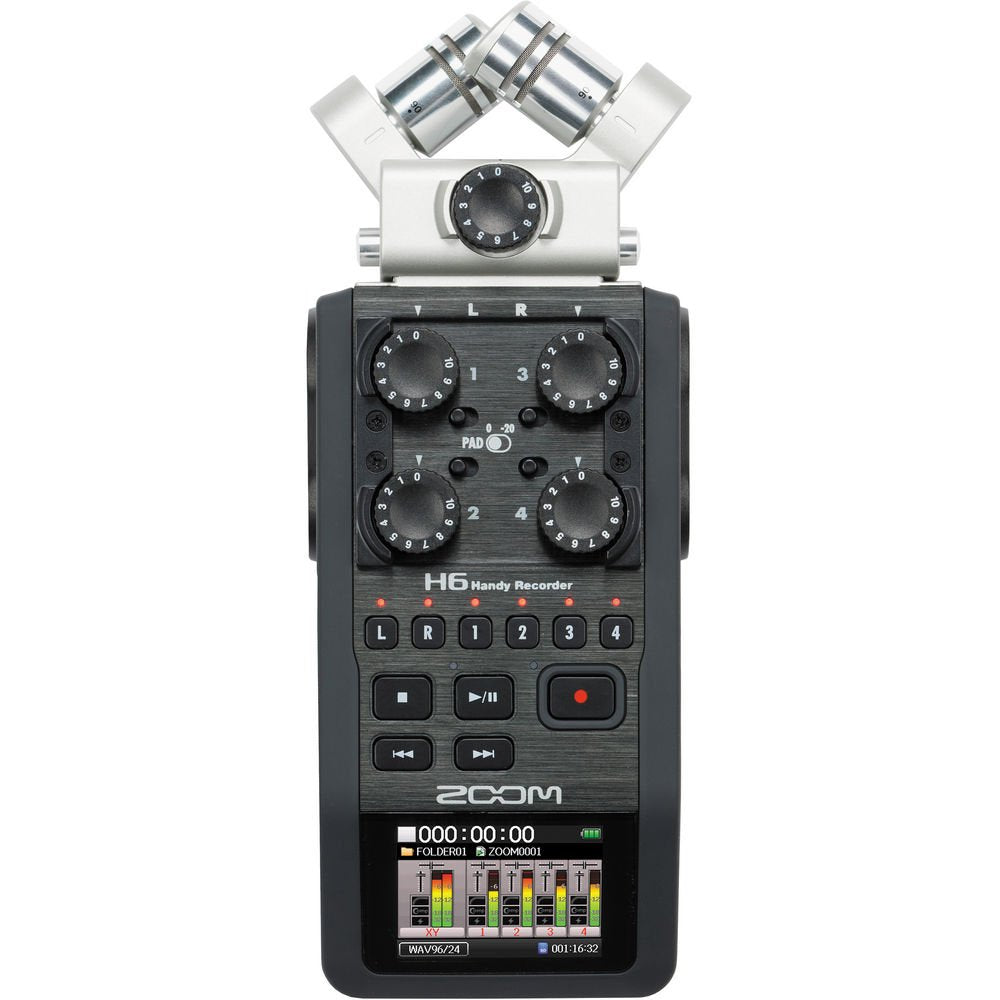Zoom H6 6-Input / 6-Track Portable Handy Recorder with Interchangeable Mic Capsules image 0
