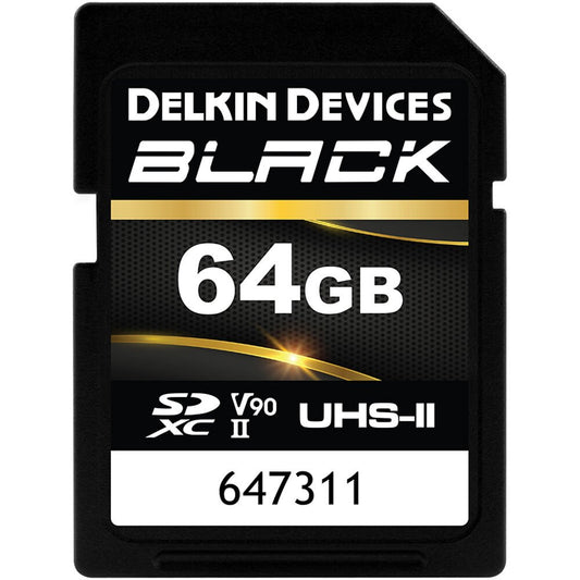 Delkin Devices 64GB BLACK UHS-II SDXC Memory Card image 0
