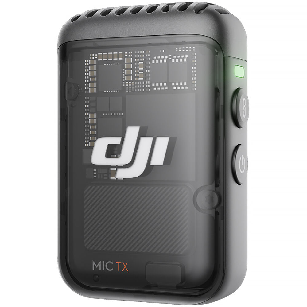 DJI Mic 2 Clip-On Transmitter/Recorder with Built-In Microphone (2.4 GHz, Shadow Black) image 0