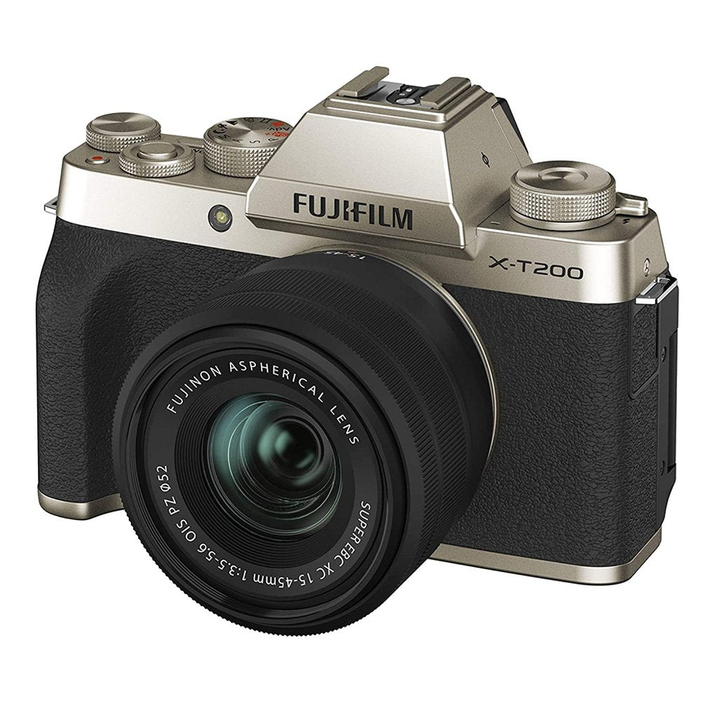 Fujifilm X-T200 Mirrorless Camera with 15-45mm Lens (Champagne Gold) image 0