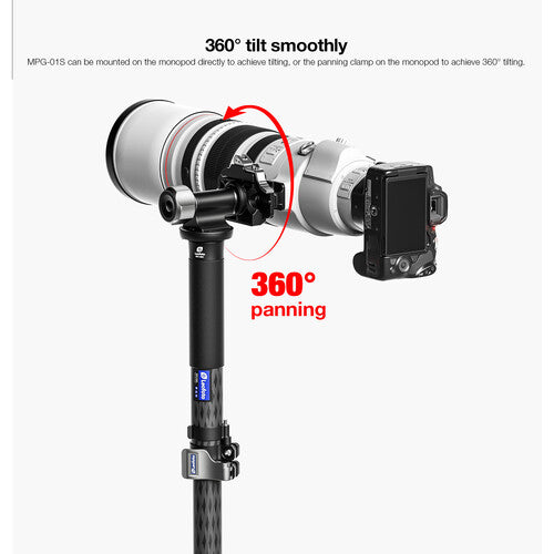 Leofoto MPG-01L Monopod Head Side Mount with Arca-Type QR Clamp and Plate image 3