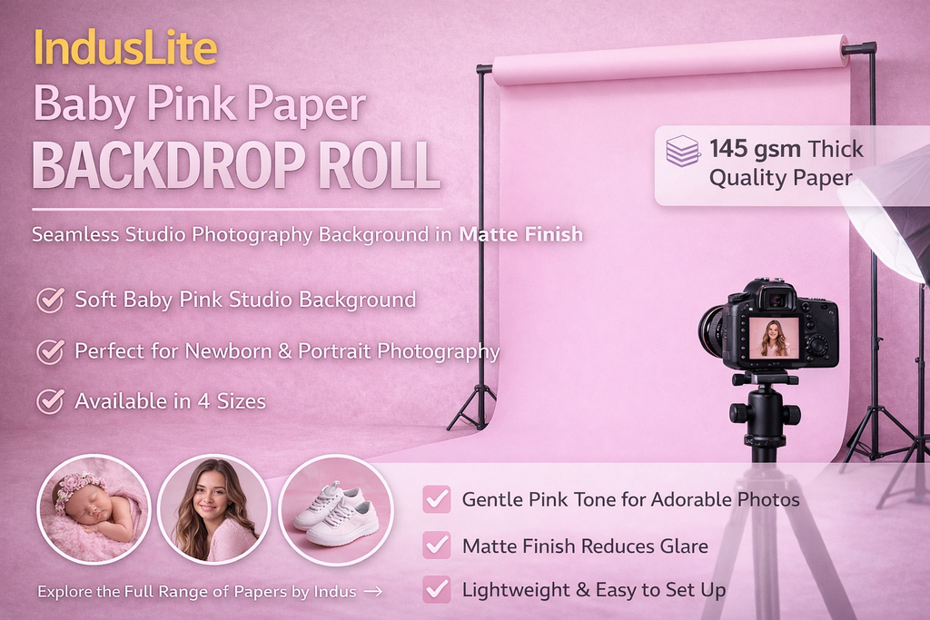 IndusLite Baby Pink Paper Backdrop Roll (INDL-05) image 2