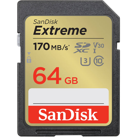 SanDisk 64GB Extreme UHS-I SDXC Memory Card image 0