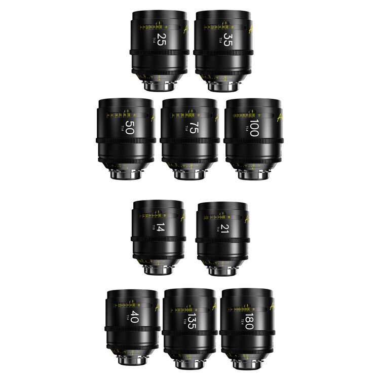 DZOFilm Arles FF/VV 10-Lens 14/21/25/35/40/50/75/100/135/180mm Set (ARRI PL) image 0