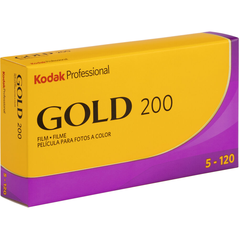 Kodak Professional Gold 200 Color Negative Film (120 Roll Film, 5-Pack) image 0