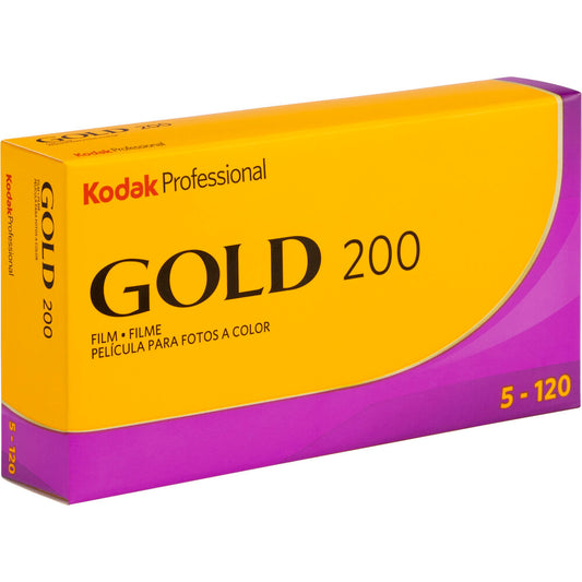 Kodak Professional Gold 200 Color Negative Film (120 Roll Film, 5-Pack) image 0