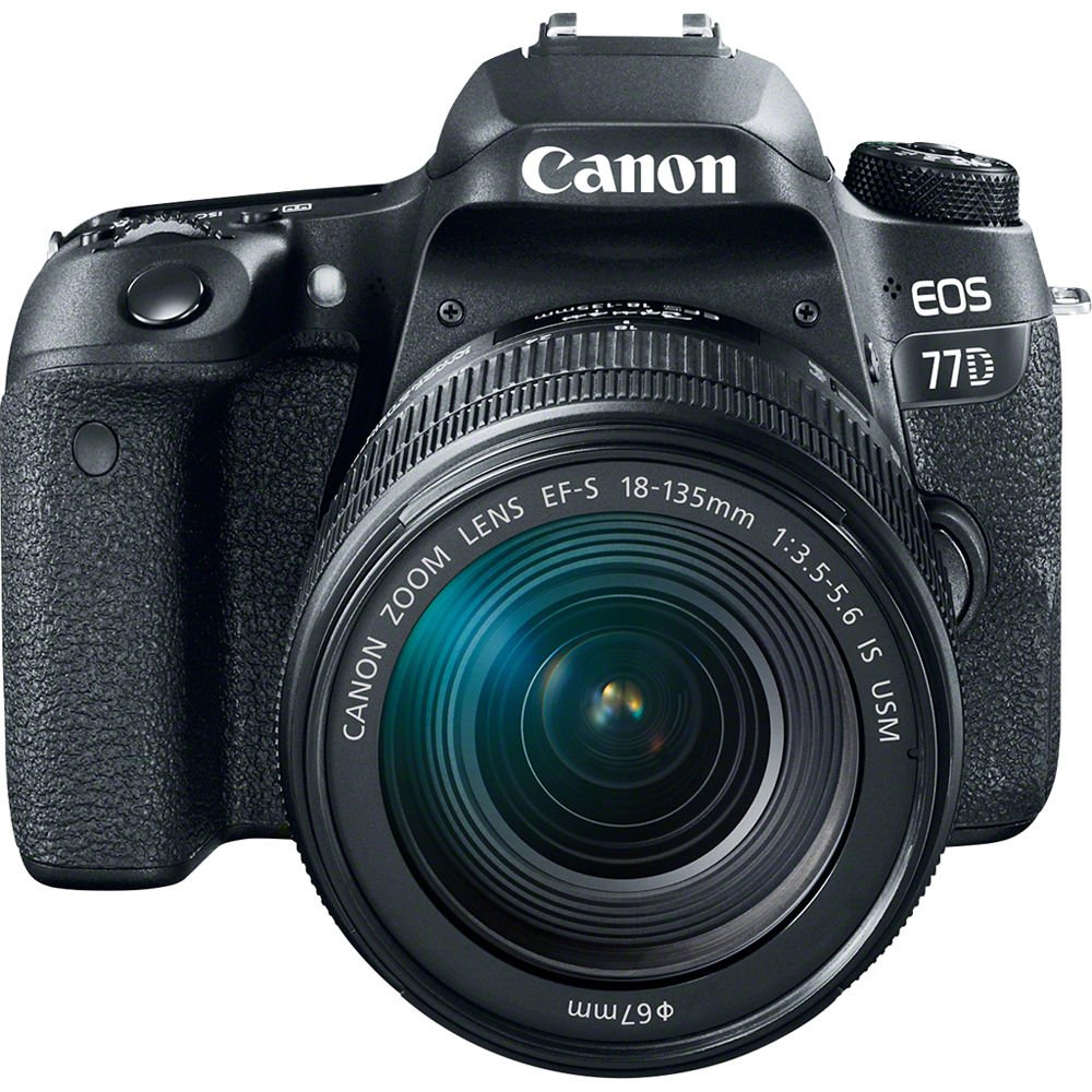 Canon EOS 77D DSLR Camera with 18-135mm USM Lens image 1