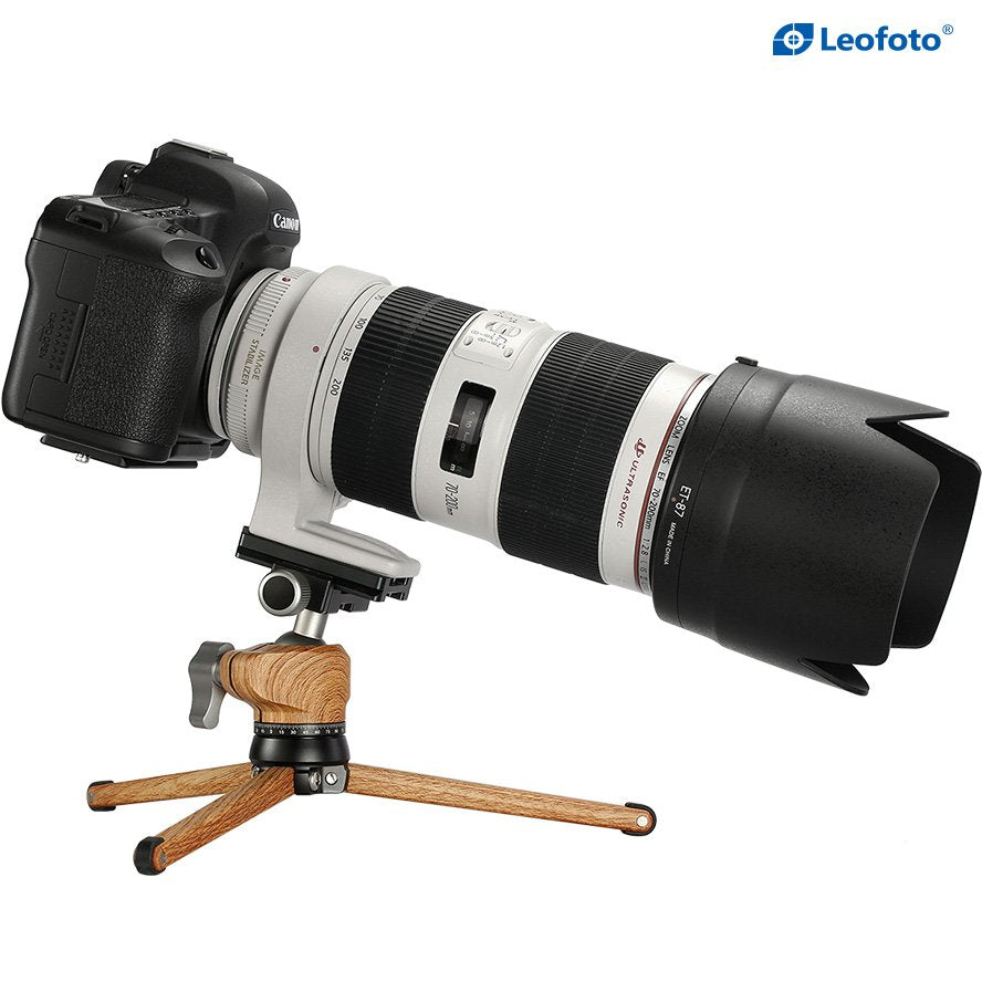 Leofoto MT-01 Mini Tripod with LH-25 Ball Head Wooden image 2