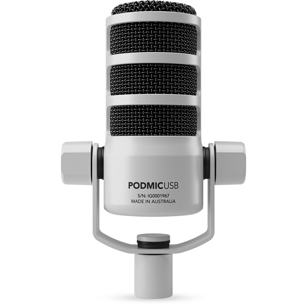 RODE PodMic USB and XLR Dynamic Broadcast Microphone (White) image 3