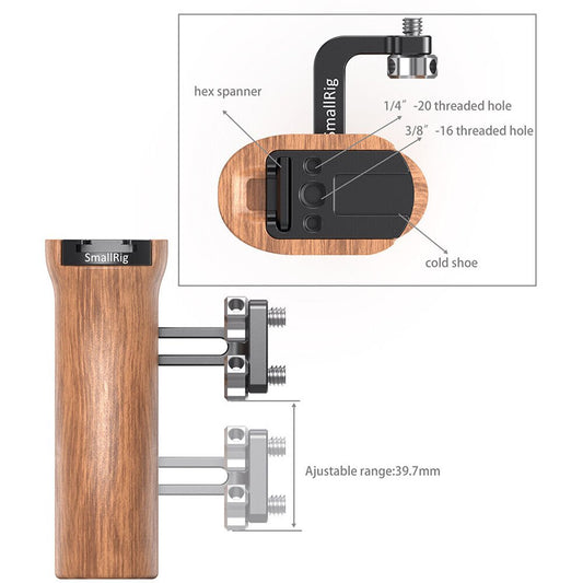 SmallRig Universal Wood Side Handle image 1