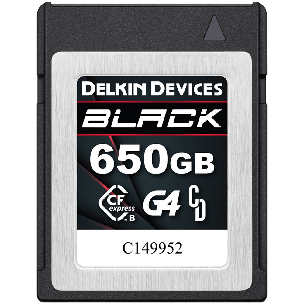 Delkin 650GB BLACK G4 CFexpress Type B Memory Card image 0